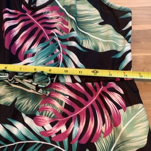 Huskary Tropical Floral Tie Cinched Waist Halter Maxi Dress Women’s S - Picture 9 of 15